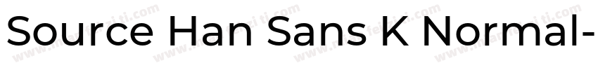 Source Han Sans K Normal字体转换
